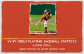 Justine Siegal  Why Girls Playing Baseball Matters