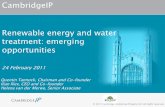 Renewable energy and water treatment: emerging opportunities