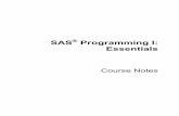 SAS Programming Course Notes-I