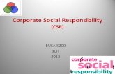 Corporate Social Responsibility BCIT Business Ethics 2013