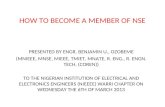 How to Become a Member of NIGERIAN SOCIETY OF ENGINEERS