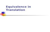 Equivalence in Translation