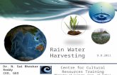 Rainwater harvesting - CCRT