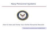 Using Navy Personnel system