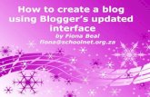 Create a blog using Blogger’s updated interface