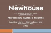 Applying to Newhouse Master's Programs