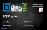Pdf creation - Bluebeam eXtreme Conference 2014