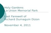 Last farewell of richard dizon at holy gardens la union memorial park