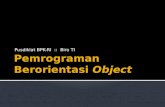 Pemrograman berorientasi object