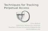Techniques for Tracking Perpetual Access