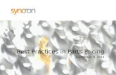 Best Practices in Parts Pricing