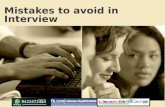 13 avoid mistake of interview