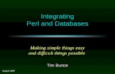 Integrating Perl and Databases Making simple things easy