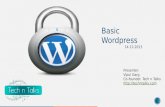 Basic Wordpress Session