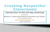 Introduction To Creating Respectful Classrooms I