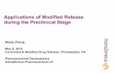 Applications of Modified Release during the Preclinical Stage - Weijia Zheng, AstraZeneca