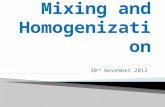 Mixing and homogenization