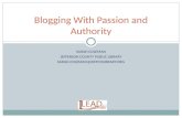 Blogging with passion and authority