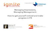 Managing Impressions, Managing Management presentation