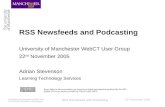 RSS Newsfeeds and Podcasting