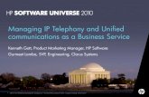 Managing IP telephony and unified communications as a business service