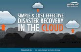 Webinar- Simple and Cost-Effective Disaster Recovery in the Cloud - 7-19-12
