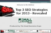 Top 3 SEO Strategies for 2013 Revealed