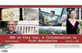 OER on Fair Use: A Collaboration to Push Boundaries
