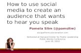 How to use social media to create an audience who wants to hear you speak