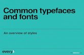 Common typefaces & fonts (an overview of styles)