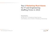 Top 4 Marketing Must-Haves for IT and Engineering Staffing Firms in 2014