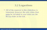 3.2 Logarithmic Functions