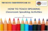 How to teach speaking
