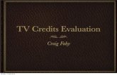 Craig Fahy - TV Credits Evaluation