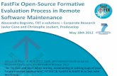 Open-Source Formative Evaluation Process in Remote Software Maintenance