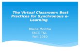 Best practices for synchronous instruction