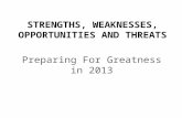 Strengths, weaknesses, opportunities and threats