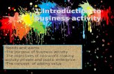Introduction to business activity