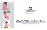 Third Quarter Analyst Briefing as at 31 December 2011