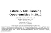 Bob Keebler Sample Presentation - Income & Estate Tax Strategies For THe New Year