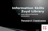 Research databases for International Business (Zuyd)