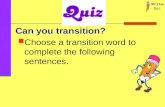 Transition Words - quiz