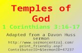 Temples of God 1 Corinthians 3:16-17