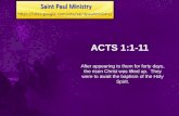 Ascension of the Lord - First Reading: Acts 1:1-11 –