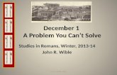 A problem you can’t solve. Rom.1.2.3.