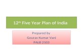 12th five year plan of India