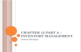 Introductory Operations Management: Chapter 12 Inventory Management -Part A