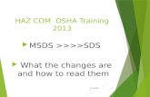 Presentation hazcom to meet OSHA 12/13 Compliance