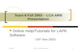 Online Help Tutorials For Lapk Software