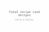 Final 8 recipe cards